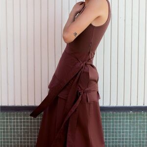 Zara - Chic Brown Sleeveless Dress Size L